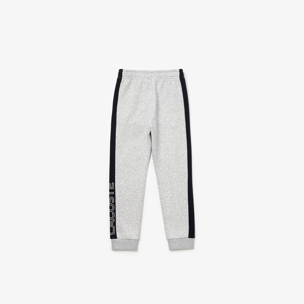 Calças De Treino Lacoste Criança Cinzentas Azul Marinho Azuis Branco SPORT Colorblock Fleece PM9-59105N7