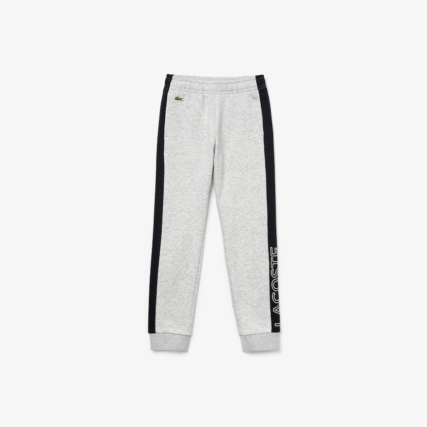 Calças De Treino Lacoste Criança Cinzentas Azul Marinho Azuis Branco SPORT Colorblock Fleece PM9-59105N7