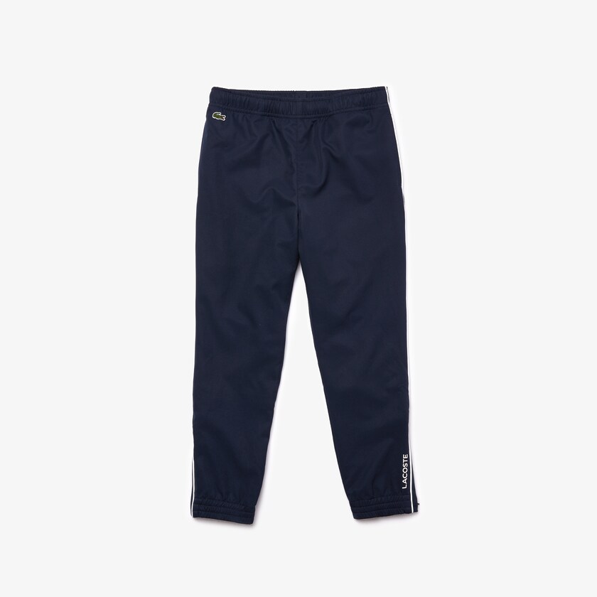 Calças De Treino Lacoste Criança Azul Marinho Azuis Branco SPORT Piped Lightweight SJ7-56365O7