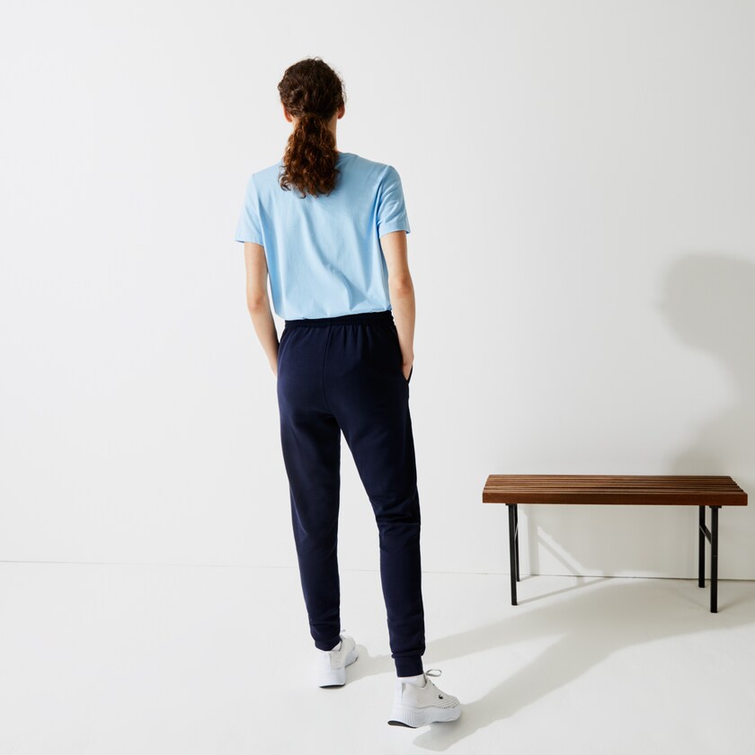 Calças De Treino Lacoste Feminino Azul Marinho Azuis SPORT Tennis Fleece NZ5-28352K1