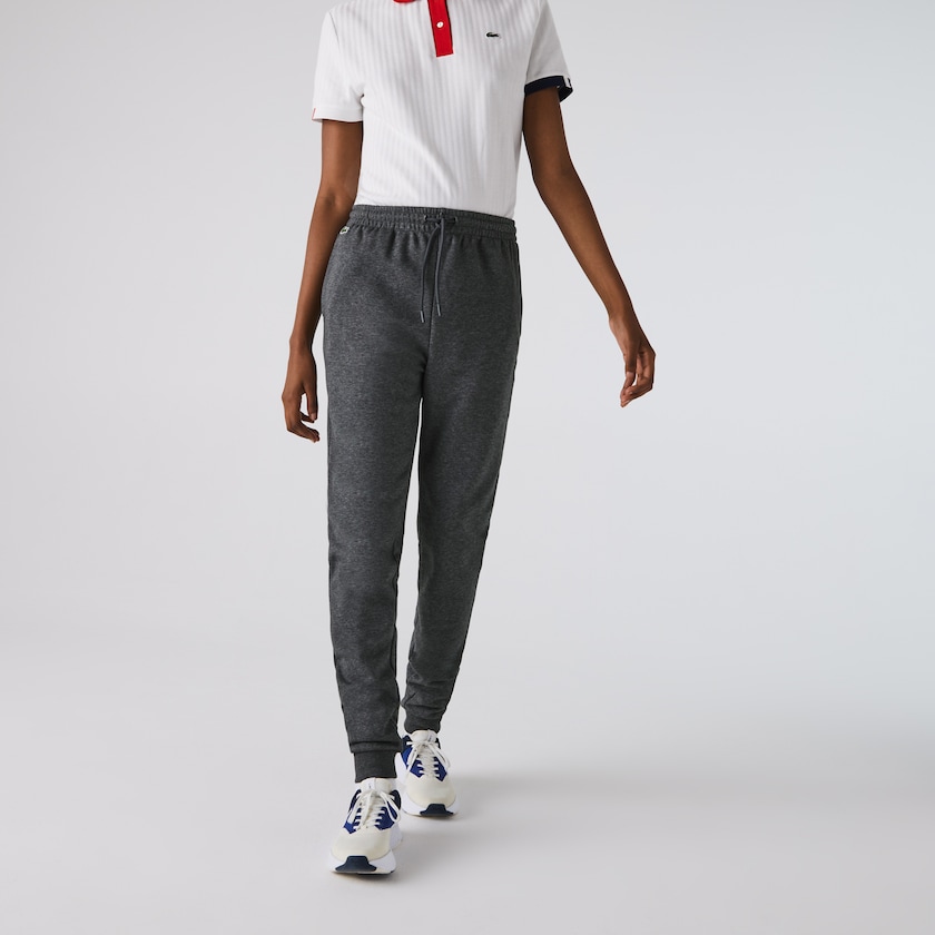 Calças De Treino Lacoste Feminino Cinzentas SPORT Tennis Fleece KS4-50965F8