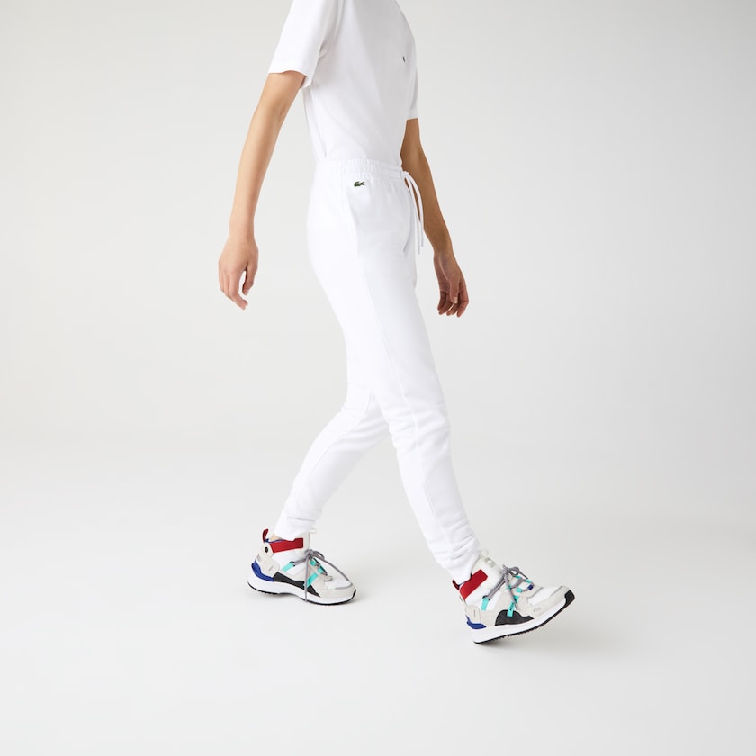 Calças De Treino Lacoste Feminino Branco SPORT Tennis Fleece TI8-43134R8