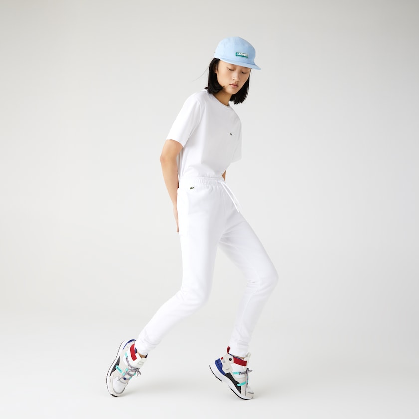 Calças De Treino Lacoste Feminino Branco SPORT Tennis Fleece TI8-43134R8