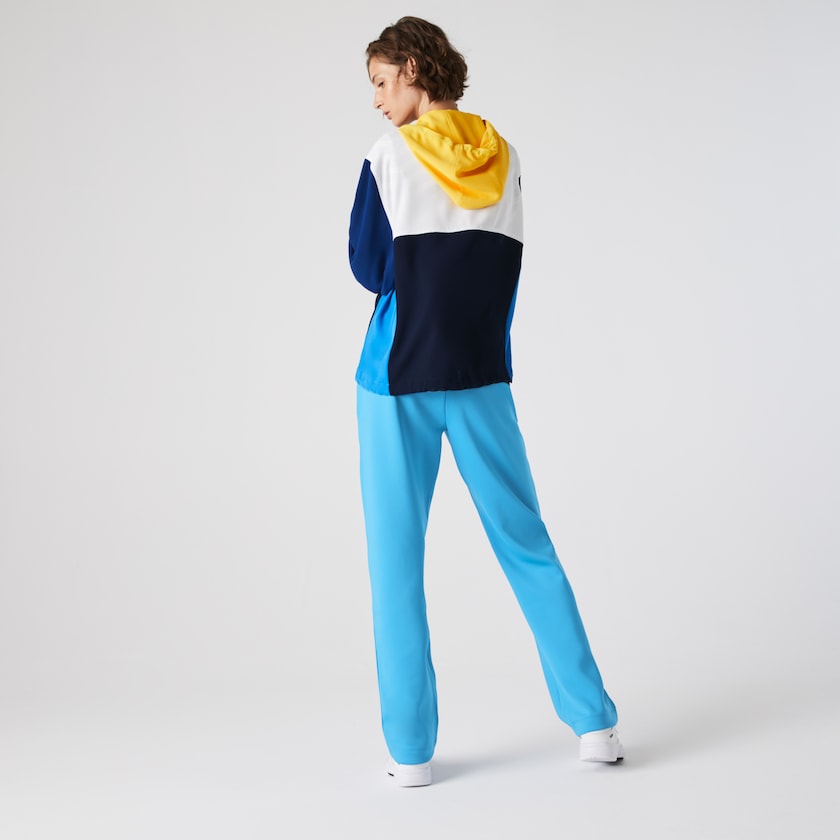 Calças De Treino Lacoste Feminino Azuis Stretch Waistband TA7-50505X6