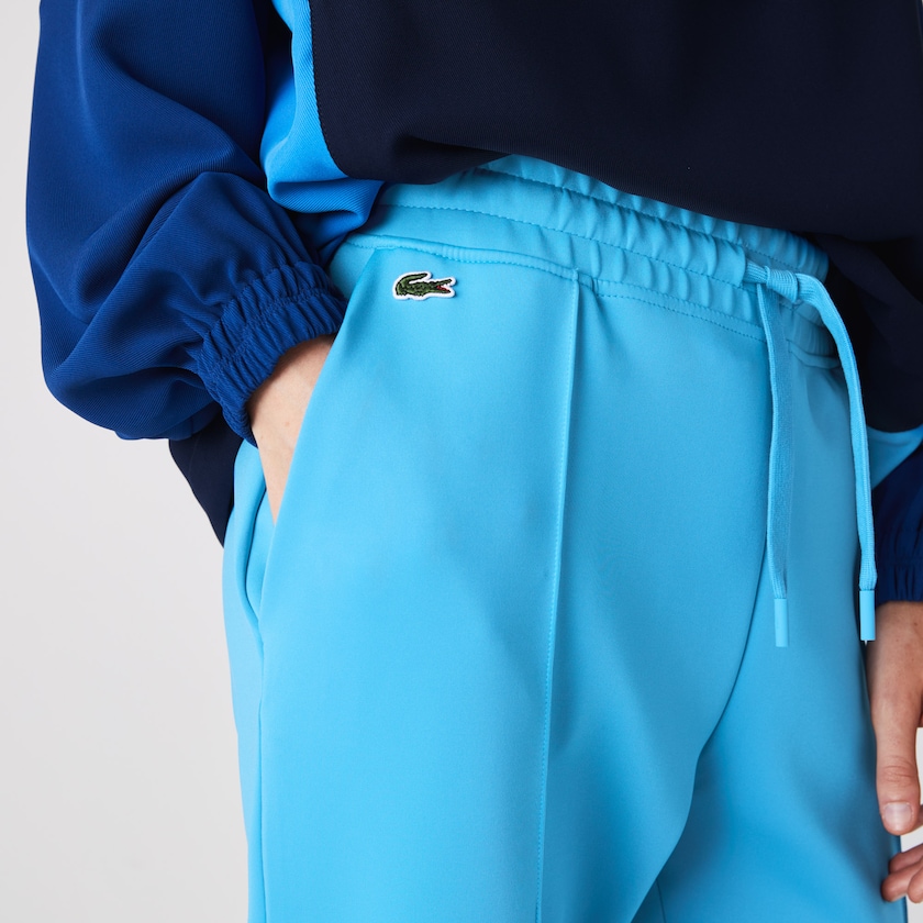 Calças De Treino Lacoste Feminino Azuis Stretch Waistband TA7-50505X6