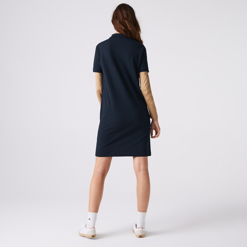 Vestido Lacoste Feminino Azul Marinho Azuis Badge Polo FT9-32803N8