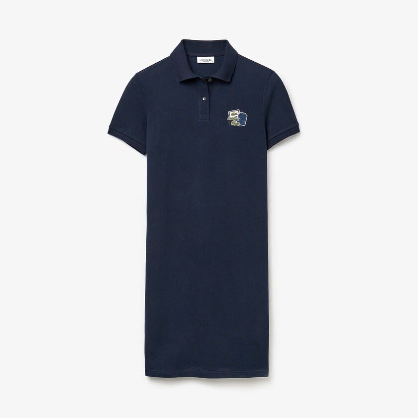 Vestido Lacoste Feminino Azul Marinho Azuis Badge Polo FT9-32803N8