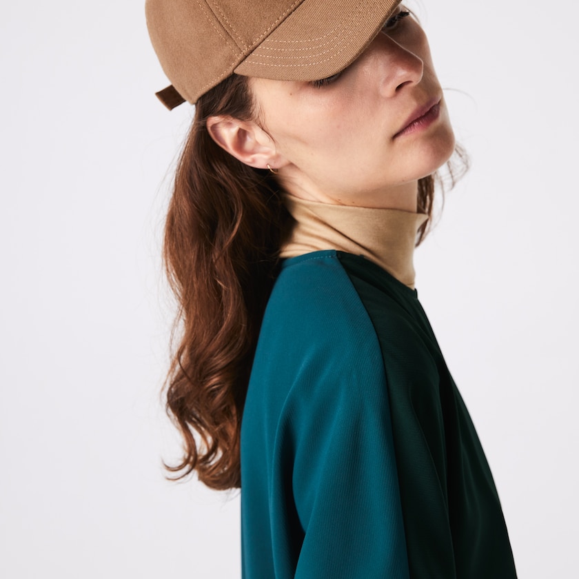 Vestido Lacoste Feminino Verdes Crew Neck Flowy TG2-85188W9