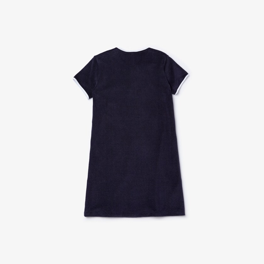 Vestido Lacoste Criança Azul Marinho Azuis Branco Heart Embroidery Henley EY5-26802C8