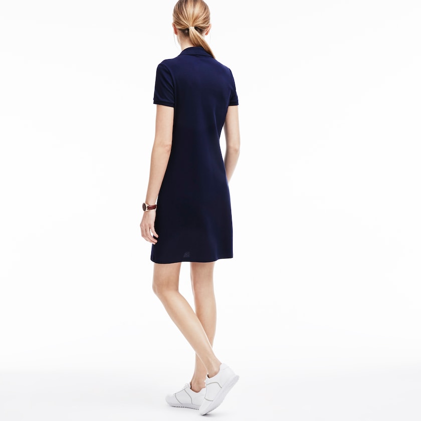 Vestido Lacoste Feminino Azul Marinho Azuis Polo in stretch mini piqué UG4-36413O6