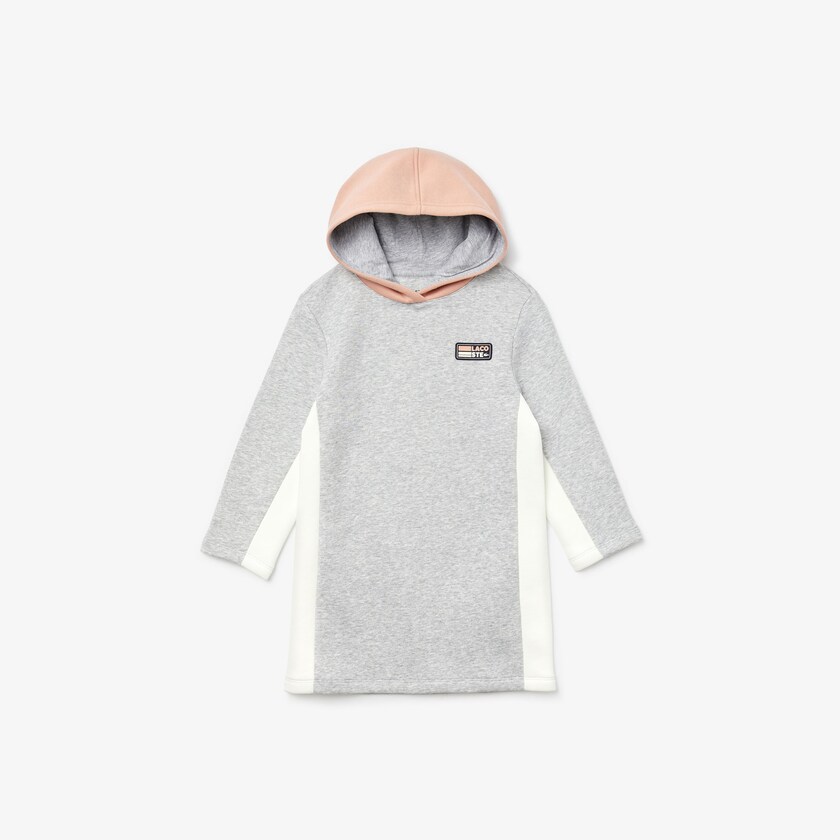 Vestido Lacoste Criança Cinzentas Rosa Branco SPORT Colorblock Fleece Sweatshirt LA0-21552G7