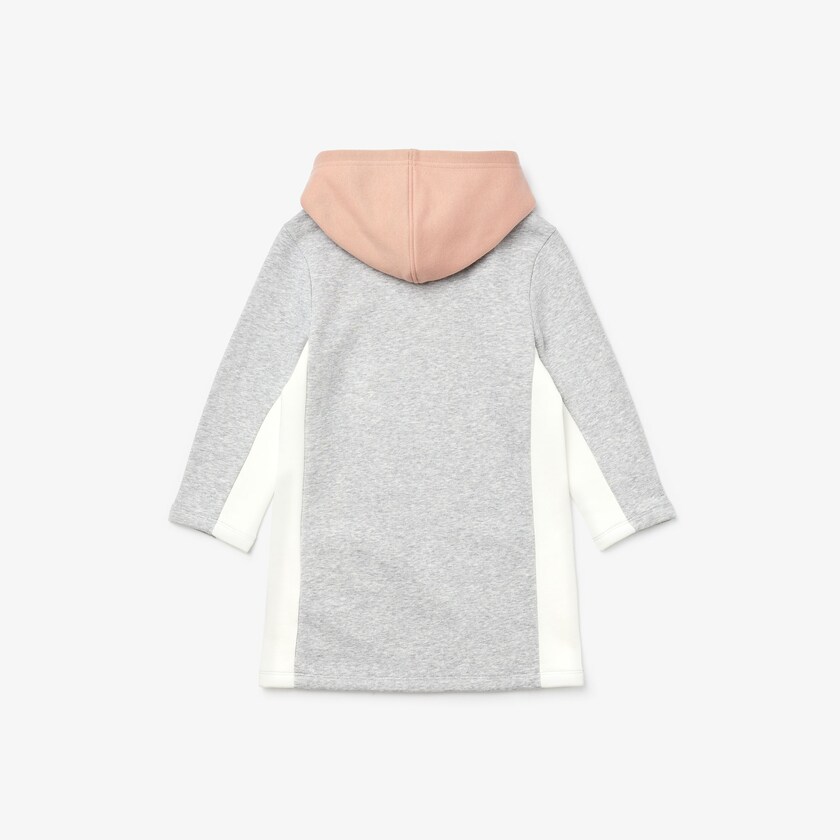 Vestido Lacoste Criança Cinzentas Rosa Branco SPORT Colorblock Fleece Sweatshirt LA0-21552G7