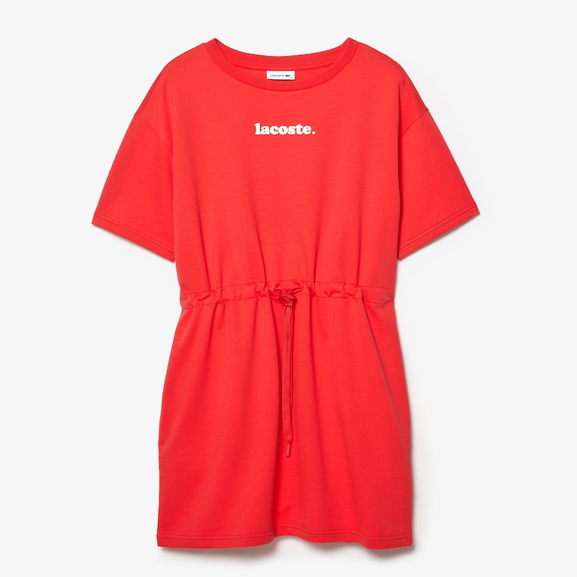Vestido Lacoste Feminino Vermelhas Signature Cotton Fleece T-shirt HX8-12501X5