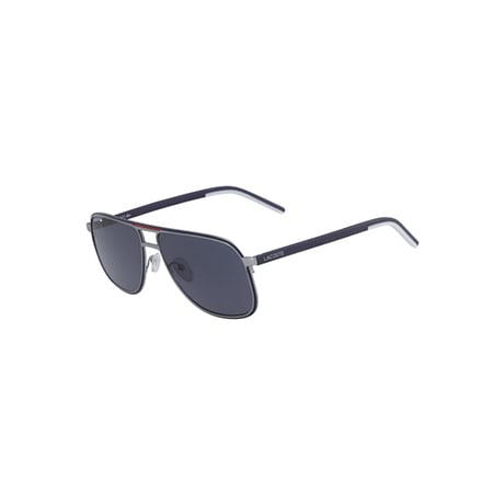 Óculos de Sol Lacoste Masculino Prateadas Metal Stripes & Piping Navigator DZ7-86918J1