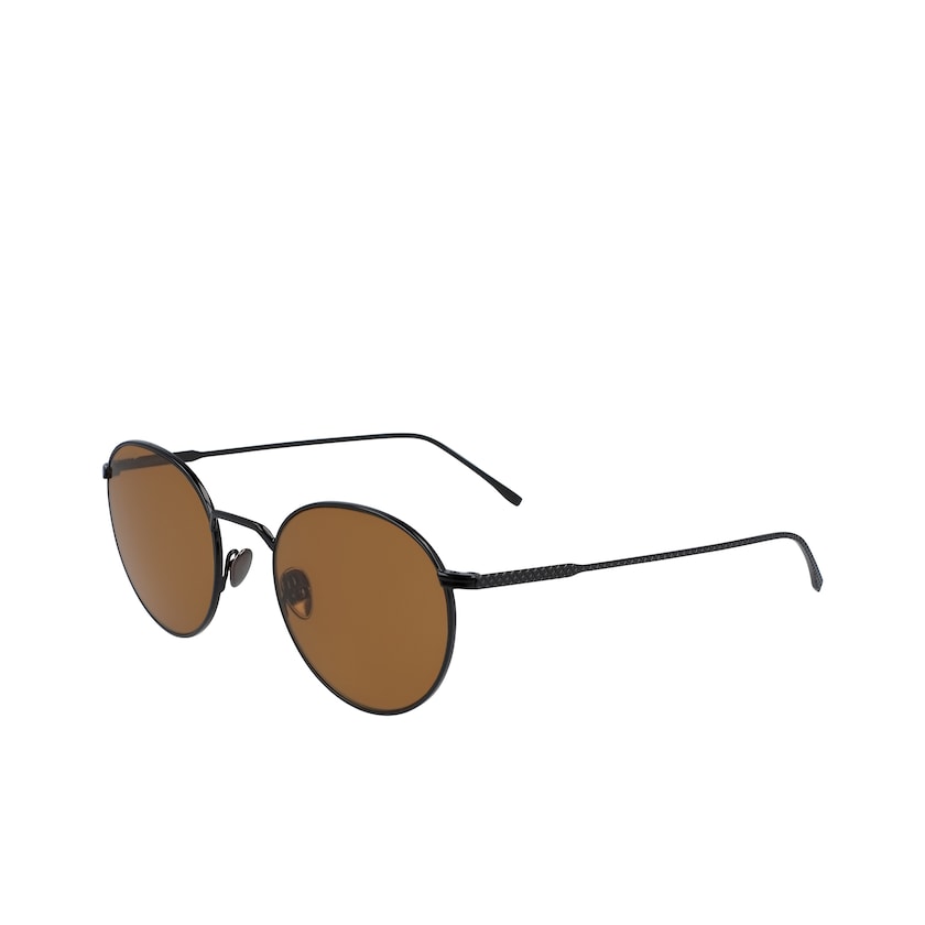 Óculos de Sol Lacoste Masculino Pretas Round Metal Ultra-Thin RH3-86148L1