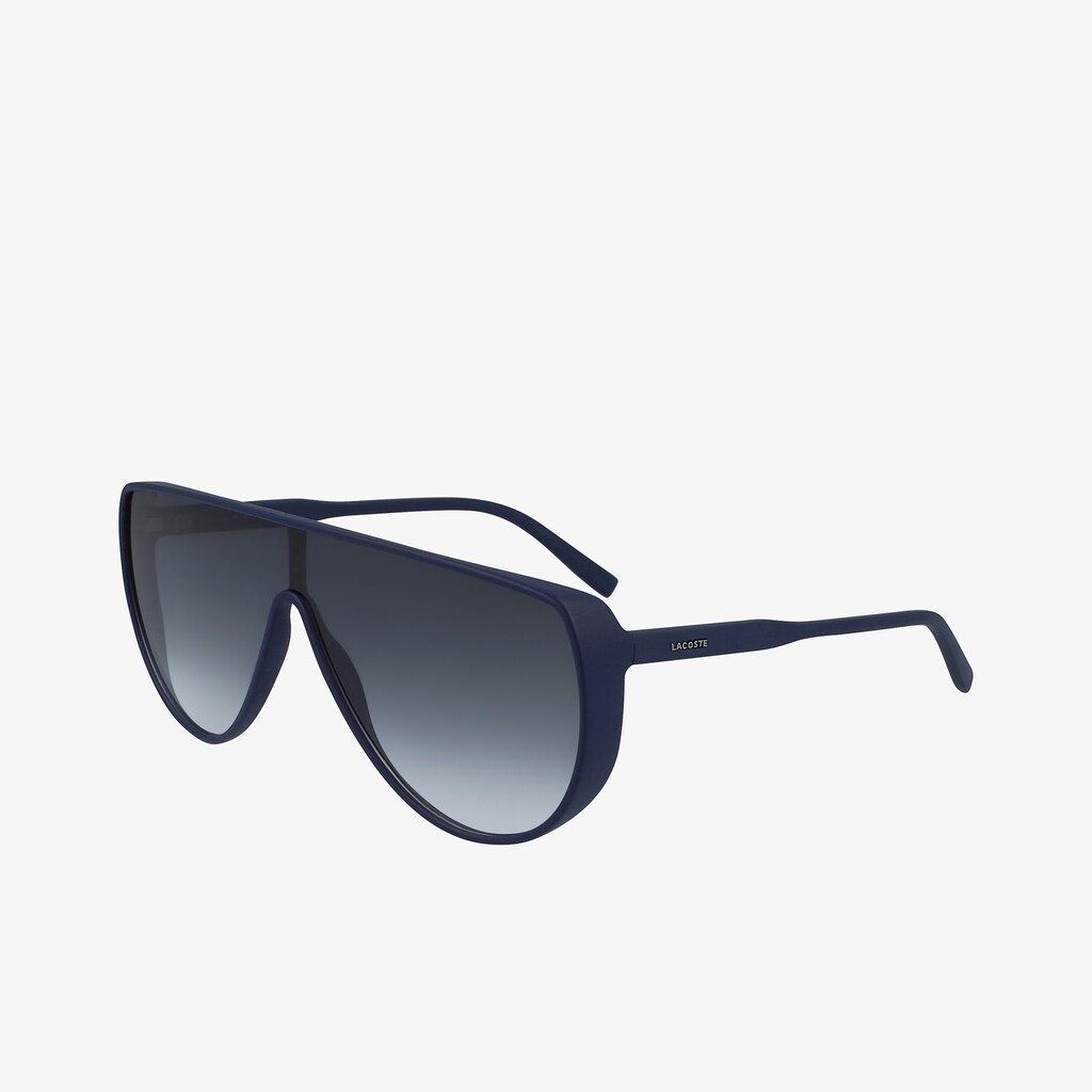 Óculos de Sol Lacoste Masculino Azuis Shield Plastic Sport-Inspired KE7-92509F8
